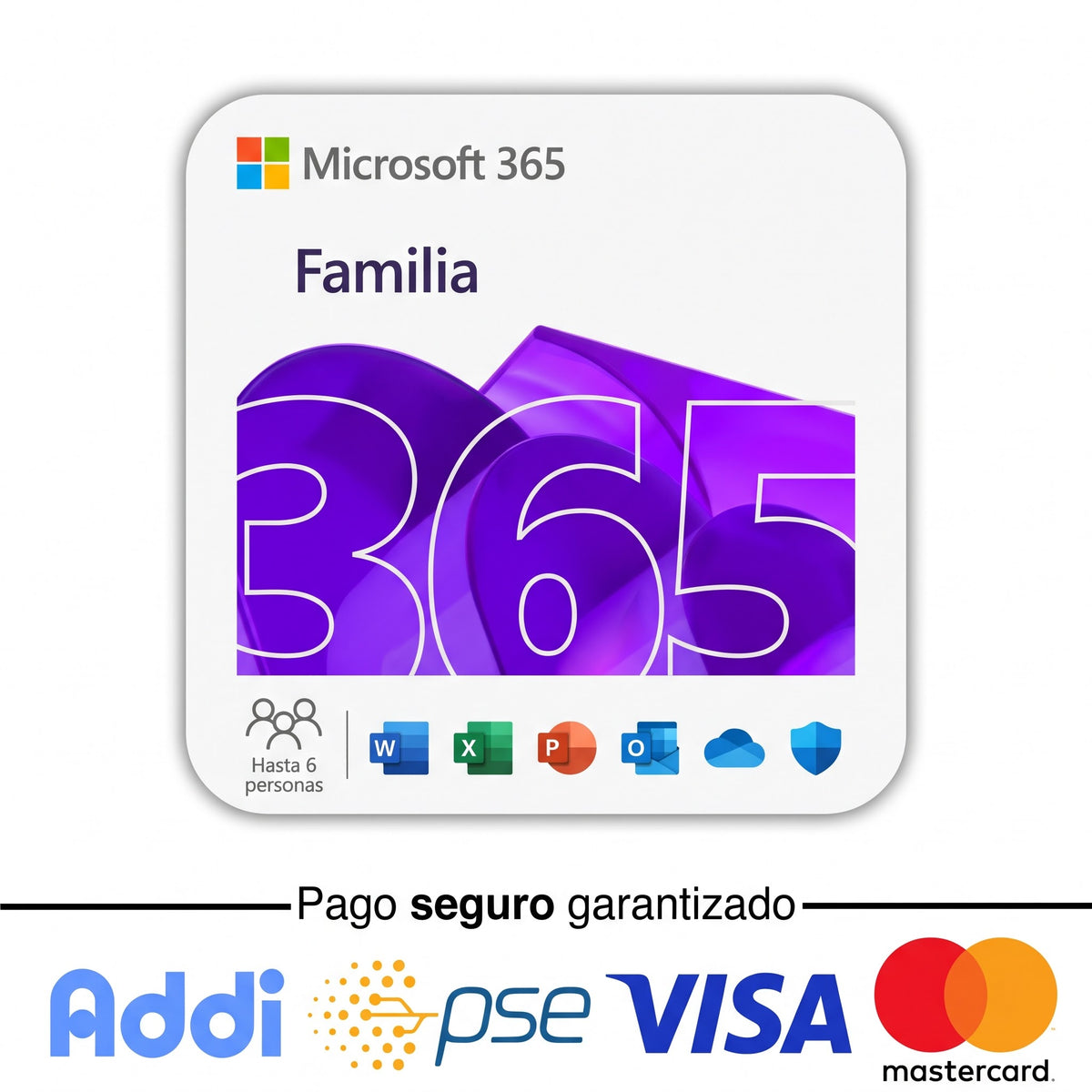 Microsoft 365 Family – 1 Año | 6 Usuarios + 2 TB en la Nube